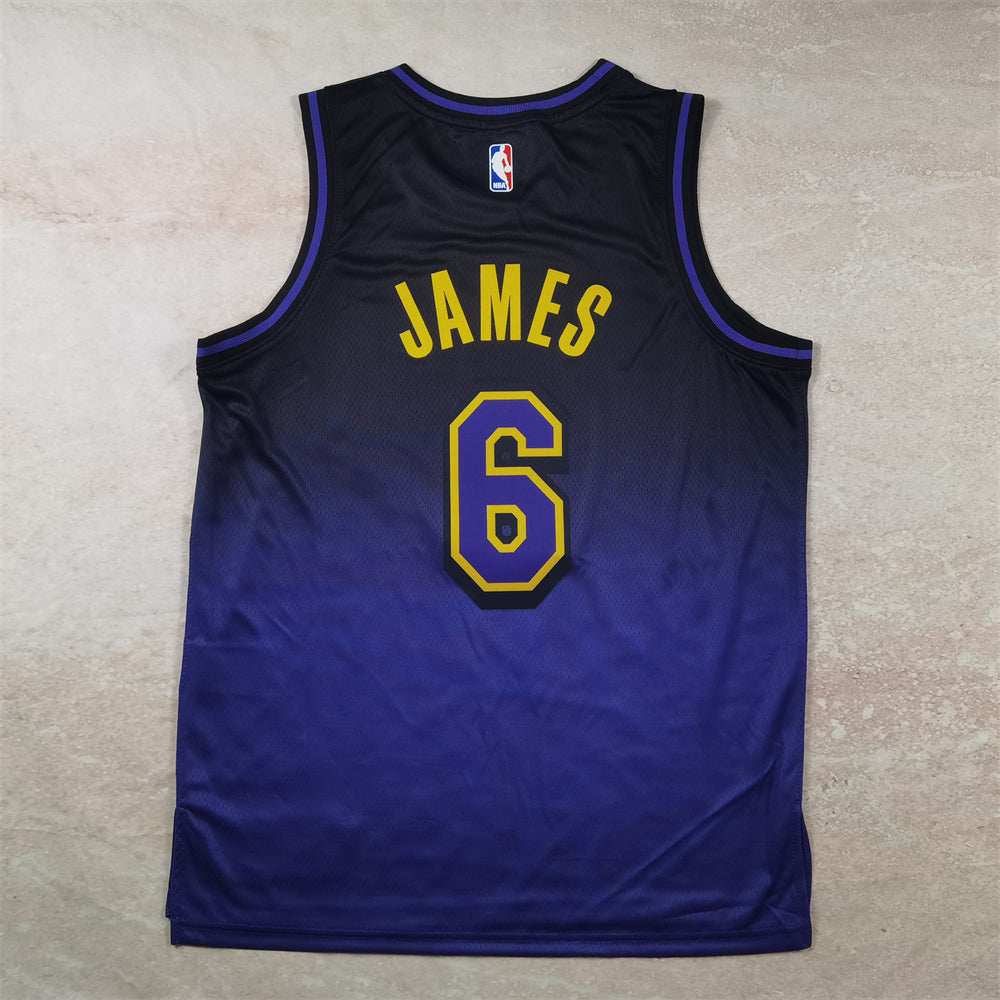 Los Angeles Lakers 6 Purple City Edition Jersey NBA