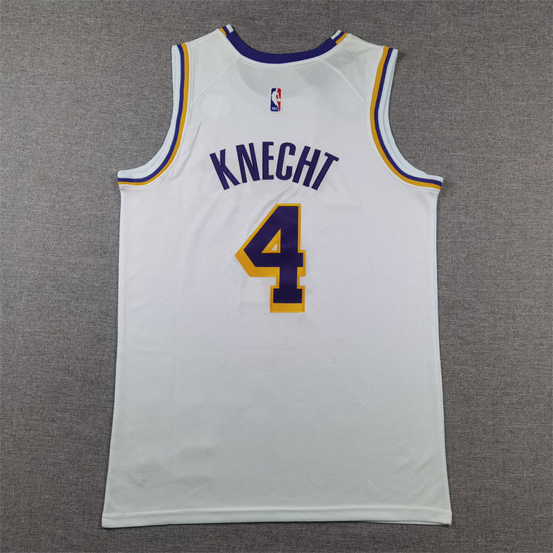Los Angeles Lakers 4 White Crew Neck Jersey NBA