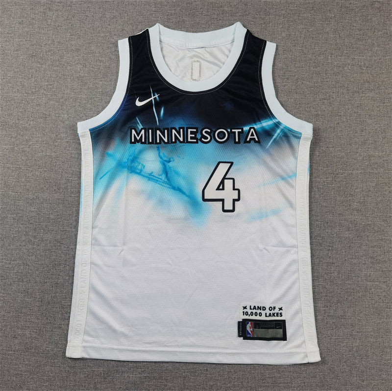 Minnesota Timberwolves 4 White City Edition Jersey NBA