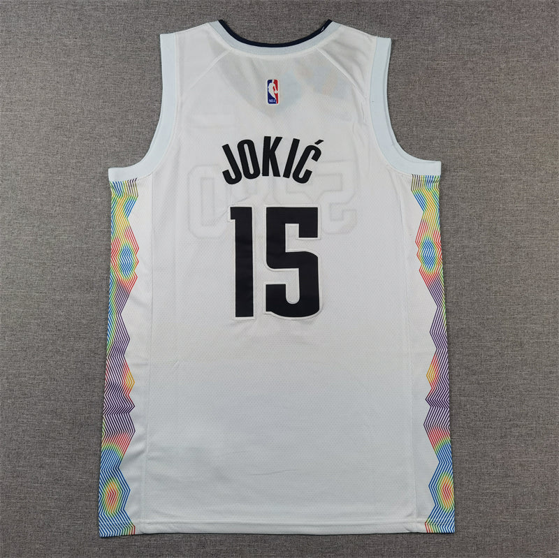 Denver Nuggets 15 White City Edition Jersey NBA