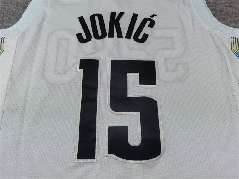 Denver Nuggets 15 White City Edition Jersey NBA