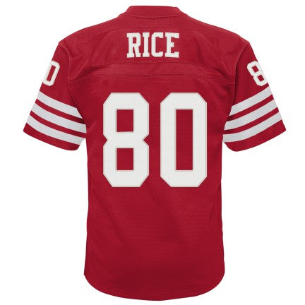 Youth San Francisco 49ers Jerry Rice Mitchell & Ness Scarlet Retired Player Vintage Jersey