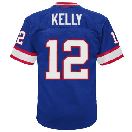 Youth Buffalo Bills Jim Kelly 1990 Mitchell & Ness Blue Retired Player Vintage Jersey