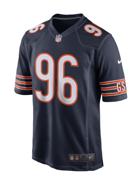 Chicago Bears Akiem Hicks Mens Nike Navy Game Jersey