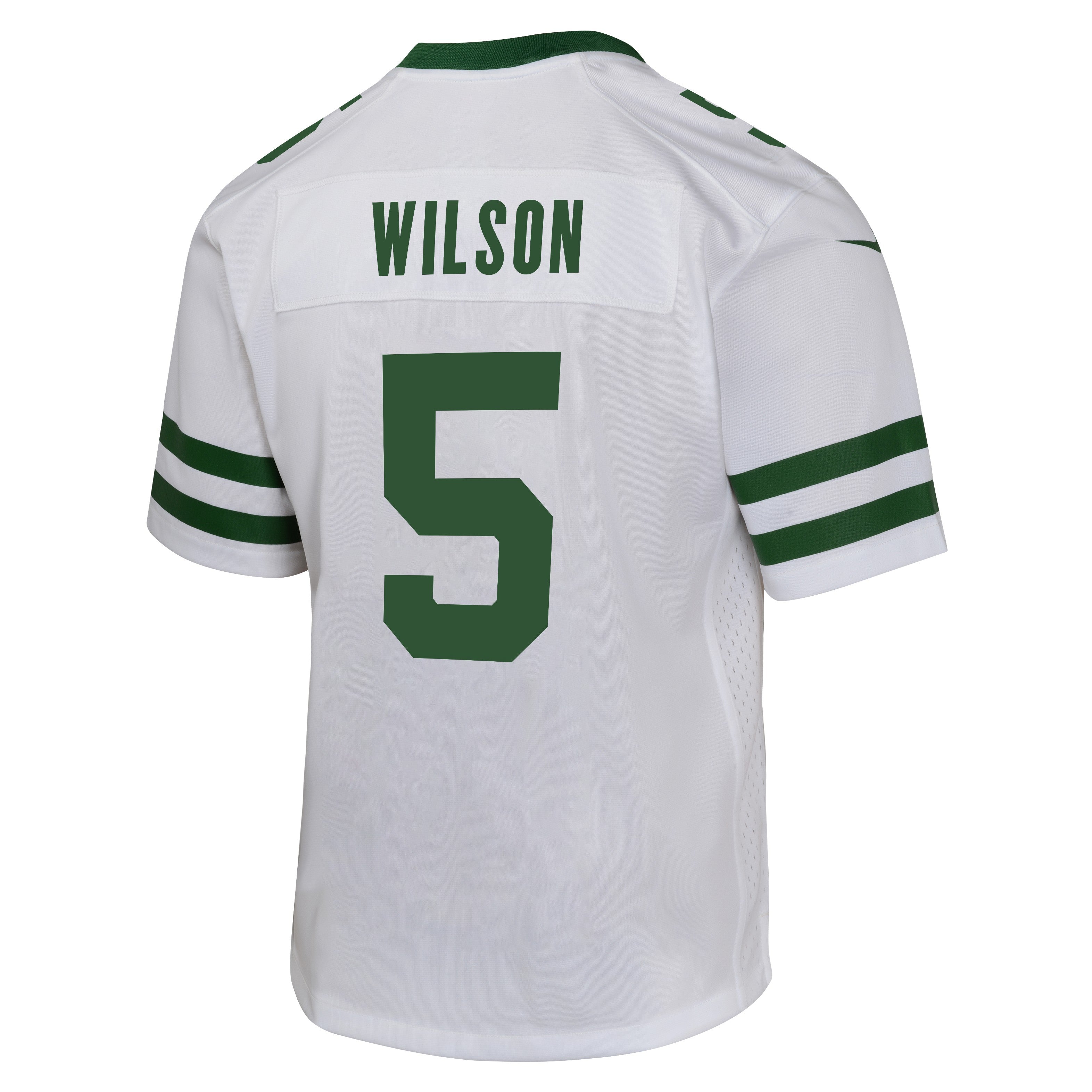 Youth Garrett Wilson New York Jets Nike White Road Game Jersey