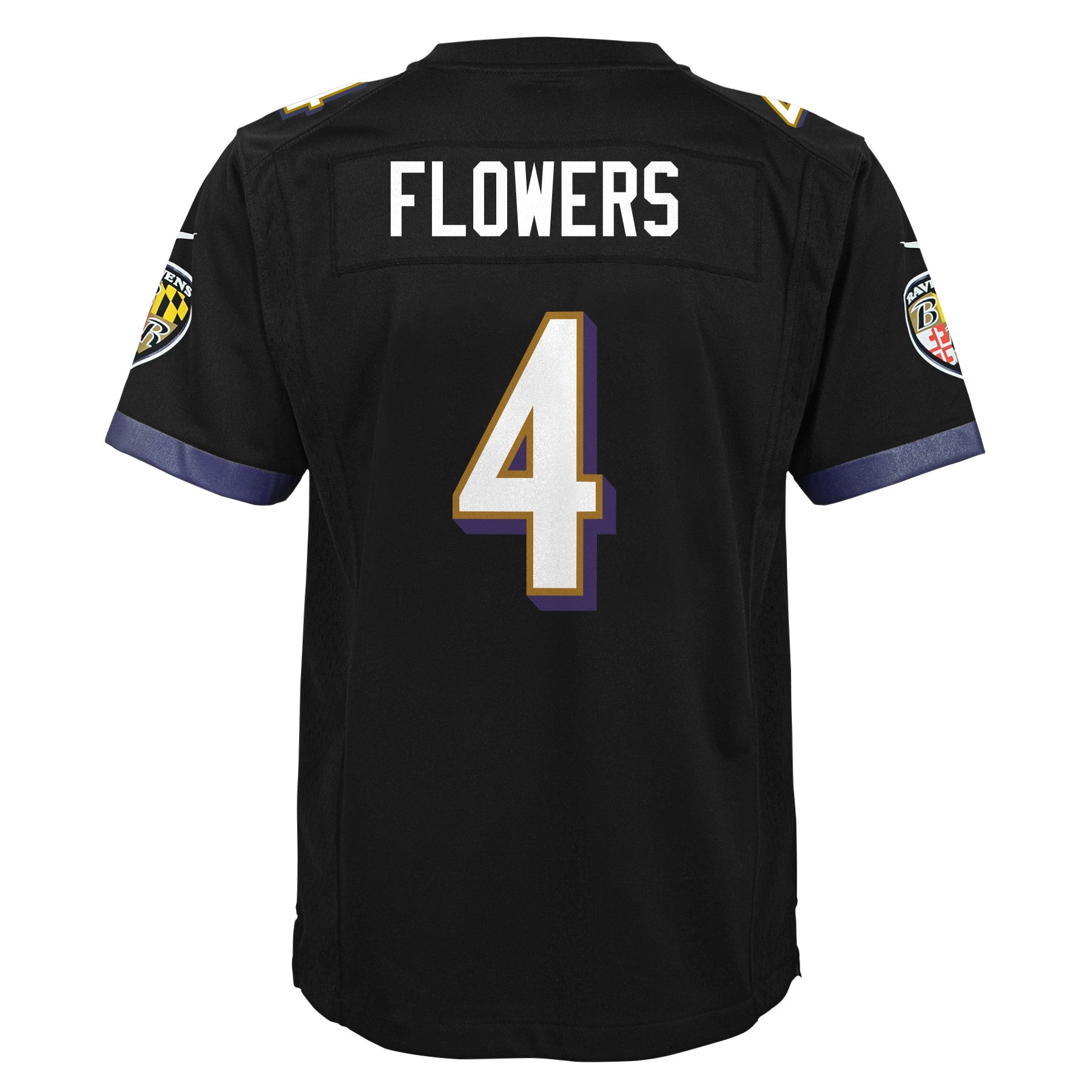 Youth Zay Flowers Baltimore Ravens NIKE Black Game Jersey