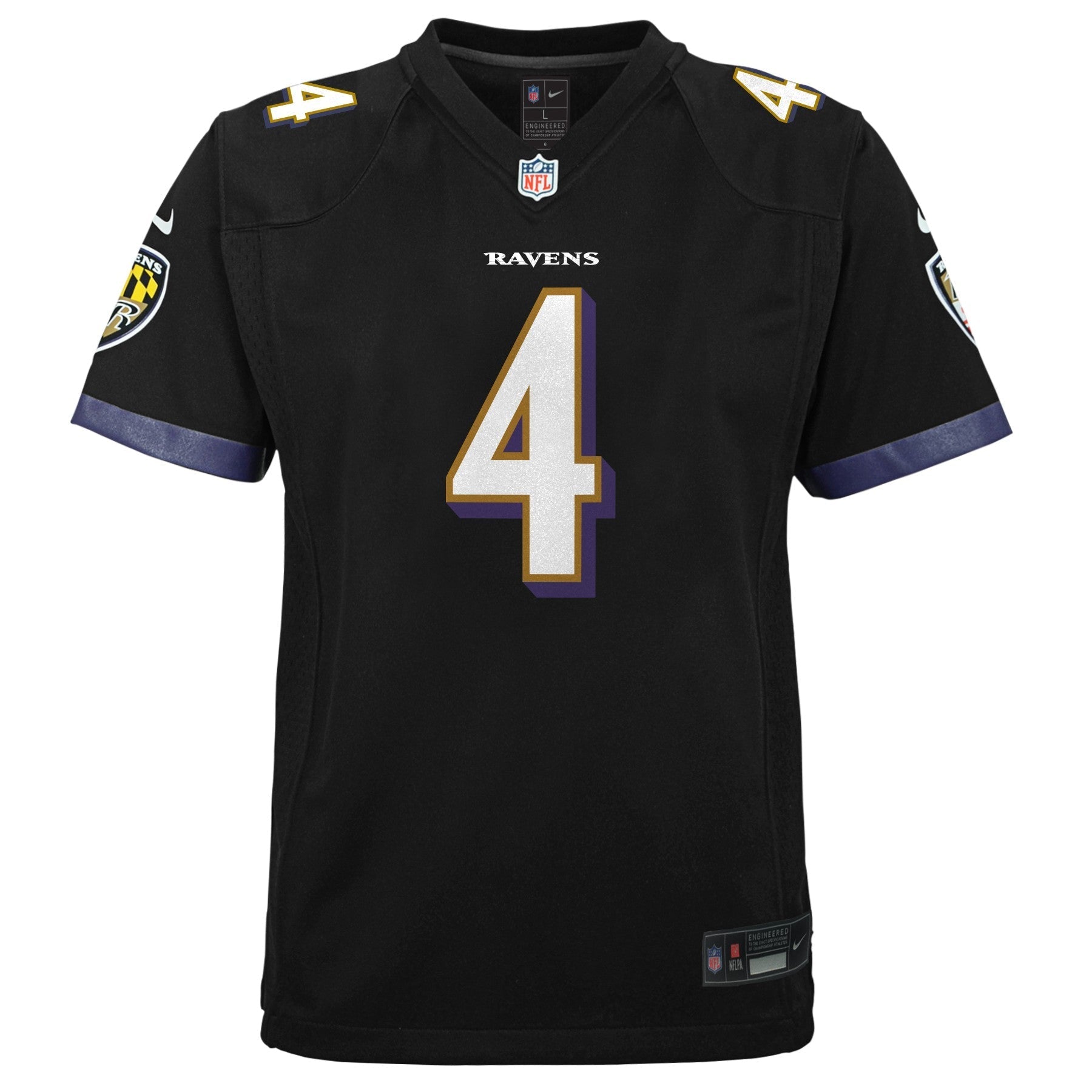 Youth Zay Flowers Baltimore Ravens NIKE Black Game Jersey