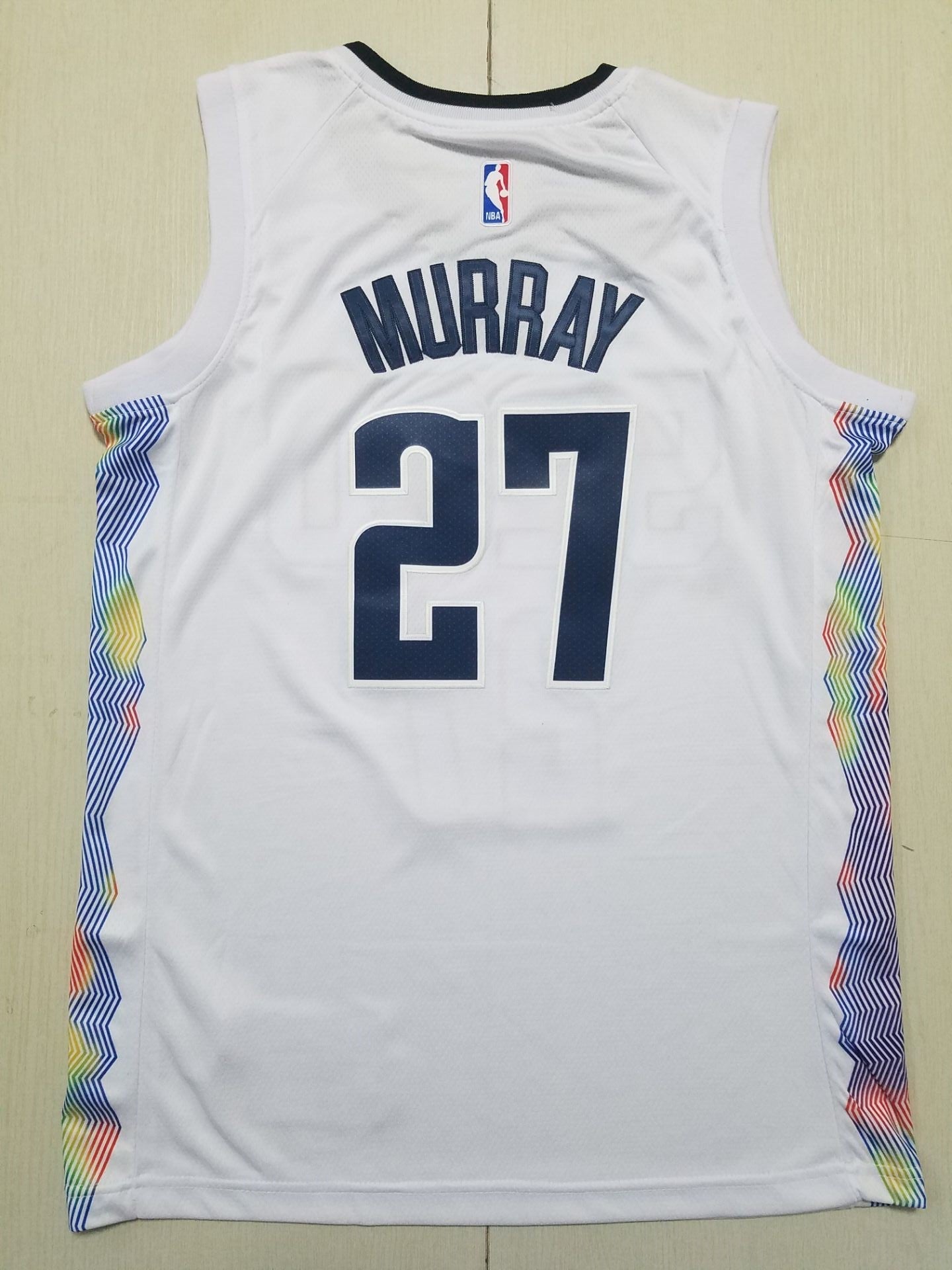 Denver Nuggets 27 New White City Jersey NBA