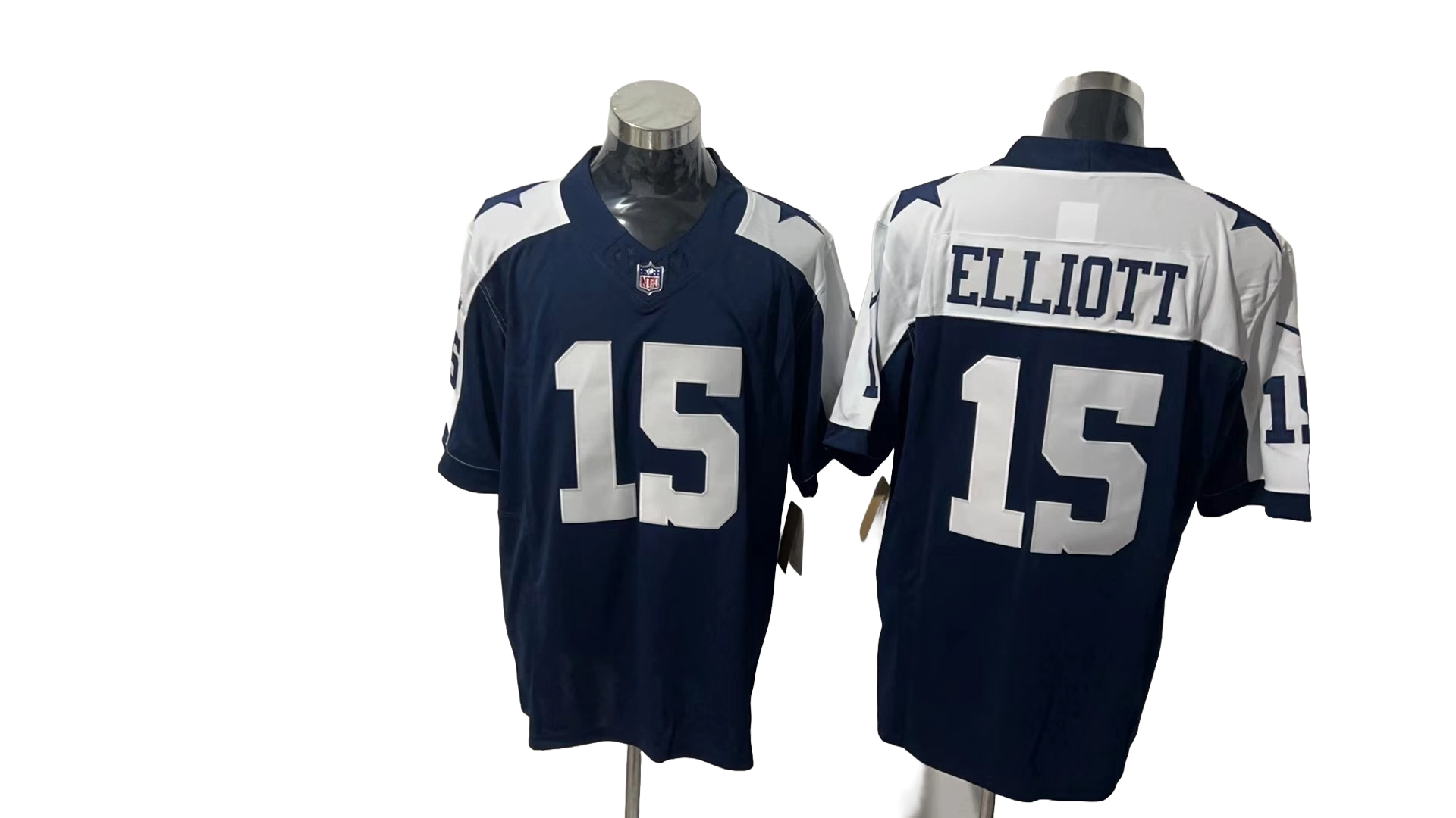 Dallas Cowboys 15 White & Dark Blue Three Generations of Gratitude Jersey NFL