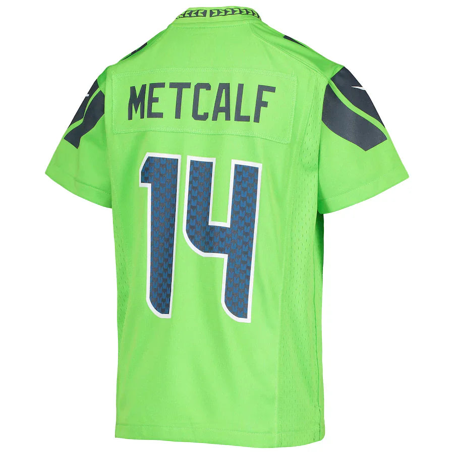 Youth Nike DK Metcalf Action Green Seattle Seahawks Game Jersey