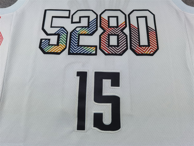 Denver Nuggets 15 White City Edition Jersey NBA