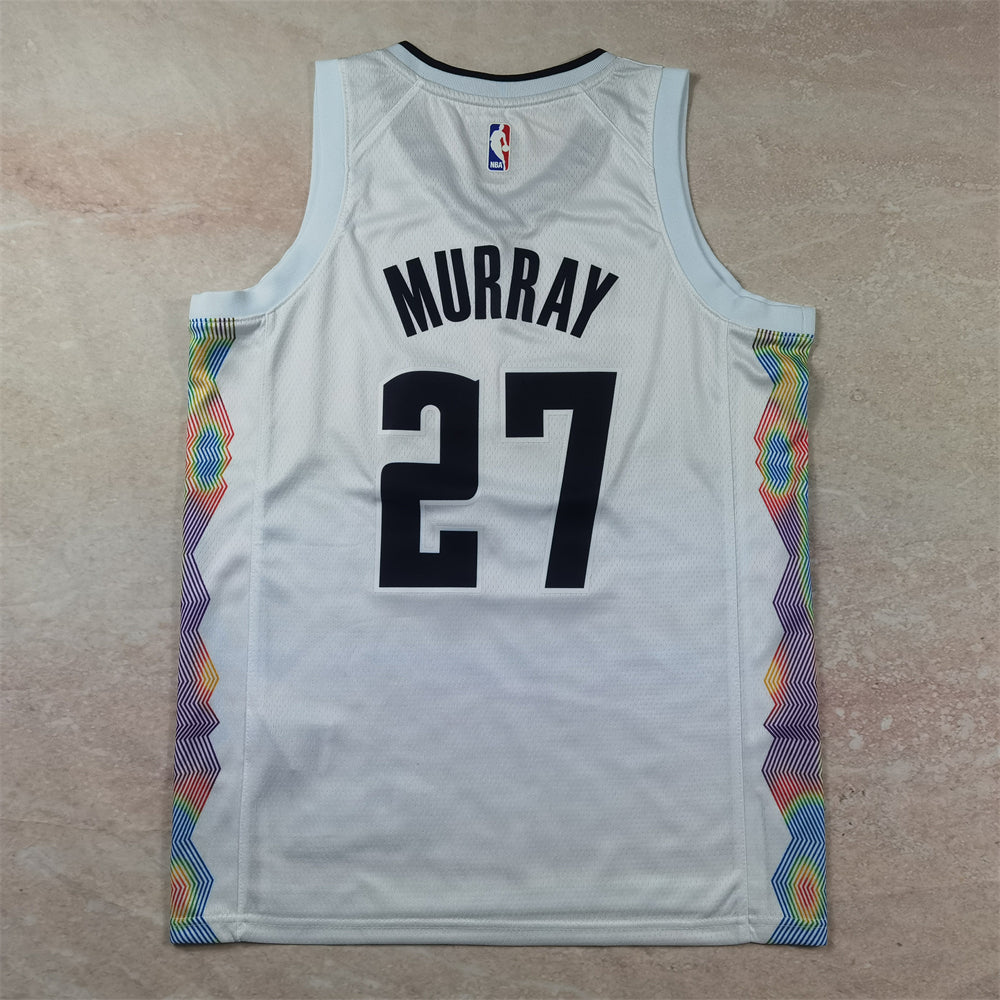 Denver Nuggets 27 White City Edition Jersey NBA