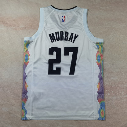 Denver Nuggets 27 White City Edition Jersey NBA