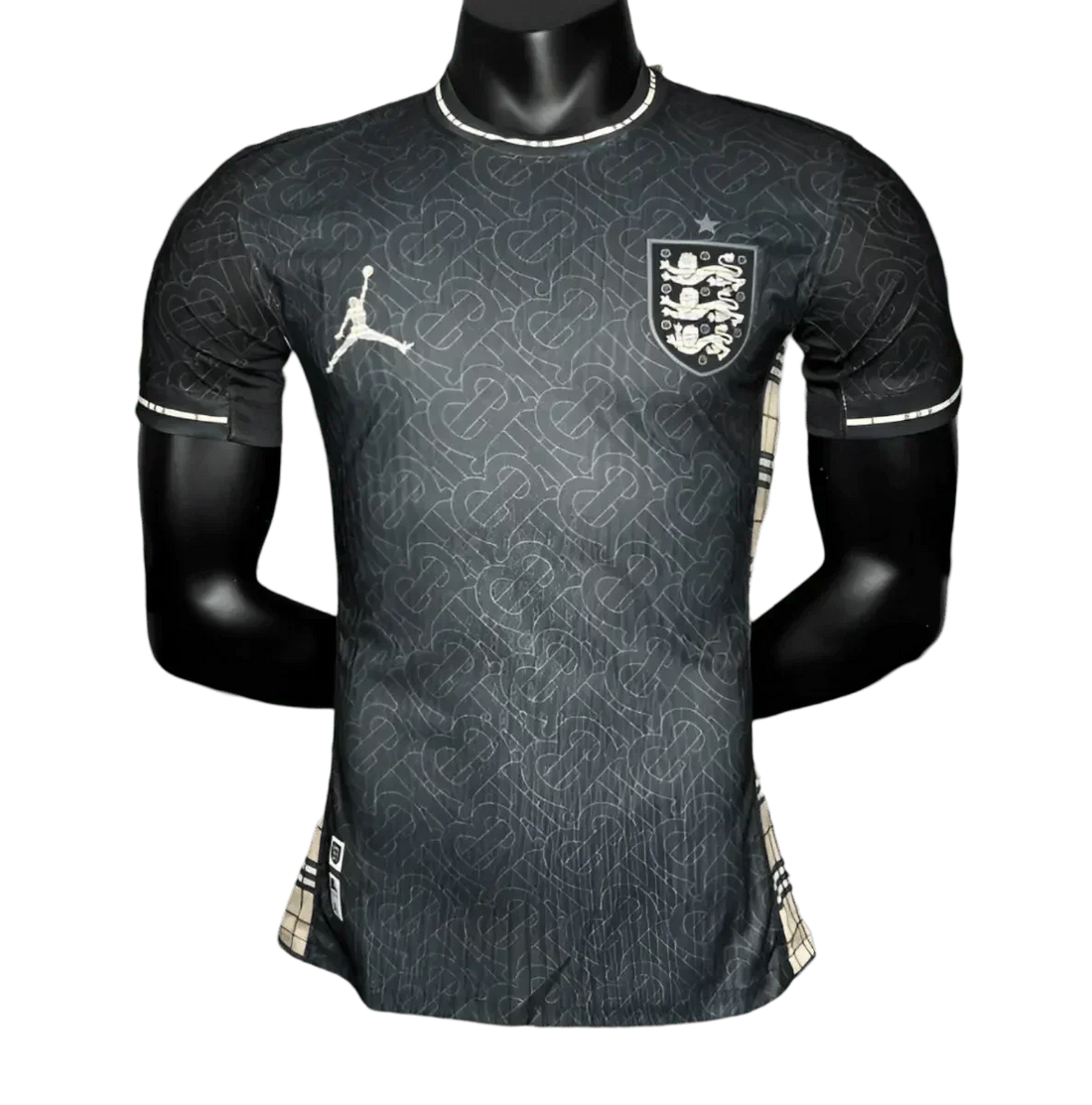 2024/2025 ENGLAND Euro Jordan x Burberry Black Shirt
