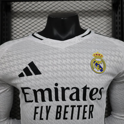 Real Madrid 2024-2025 Home Kit Long Sleeve
