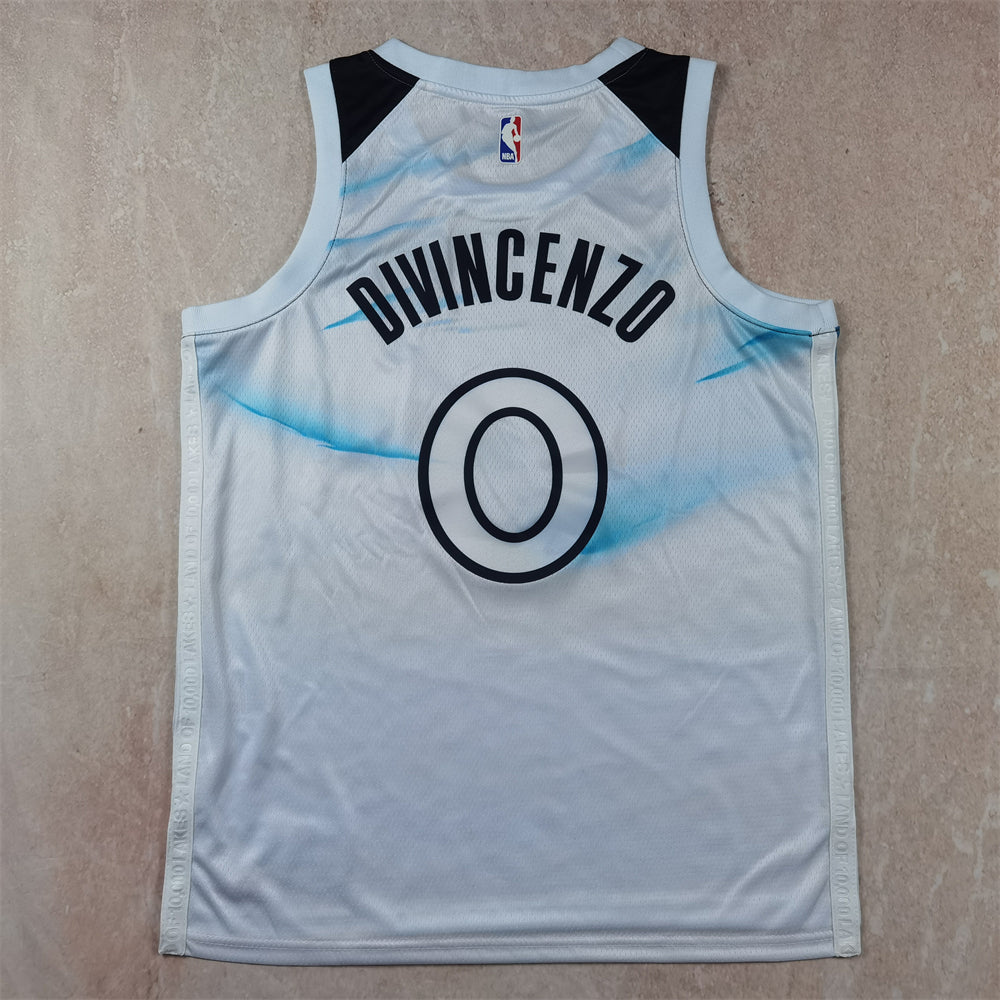 Minnesota Timberwolves 0 White City Edition Jersey NBA