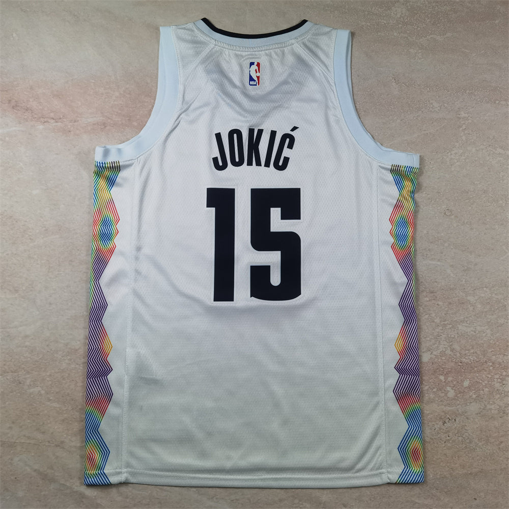 Denver Nuggets 15 White City Edition Jersey NBA