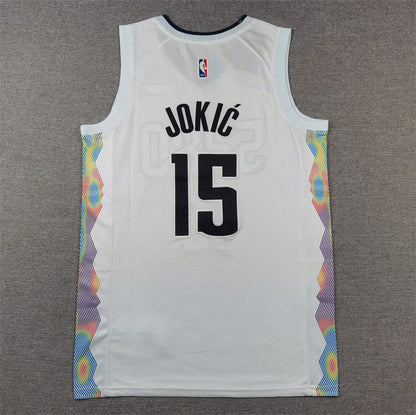 Denver Nuggets 15 White City Edition Jersey NBA
