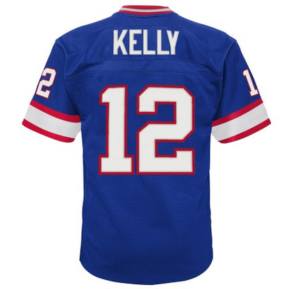Youth Buffalo Bills Jim Kelly 1990 Mitchell &amp; Ness Blue Retired Player Vintage Jersey