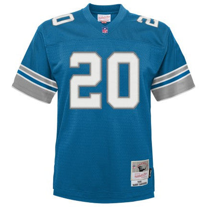 Youth Detroit Lions Barry Sanders Mitchell &amp; Ness Honolulu Blue Retired Player Vintage Jersey