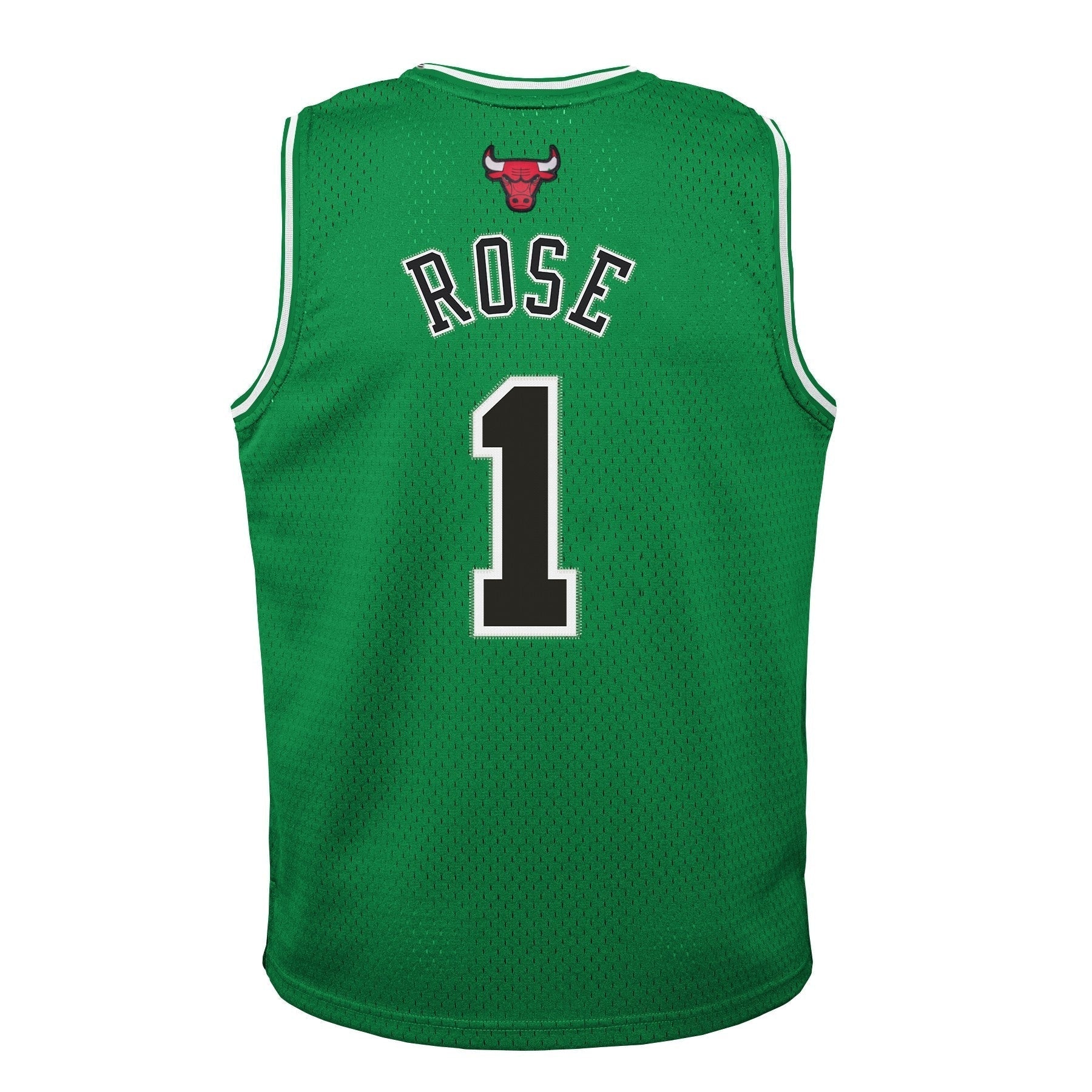 Youth Chicago Bulls Derrick Rose Mitchell &amp; Ness Kelly Green St. Patricks Day Hardwood Classics Swingman Jersey