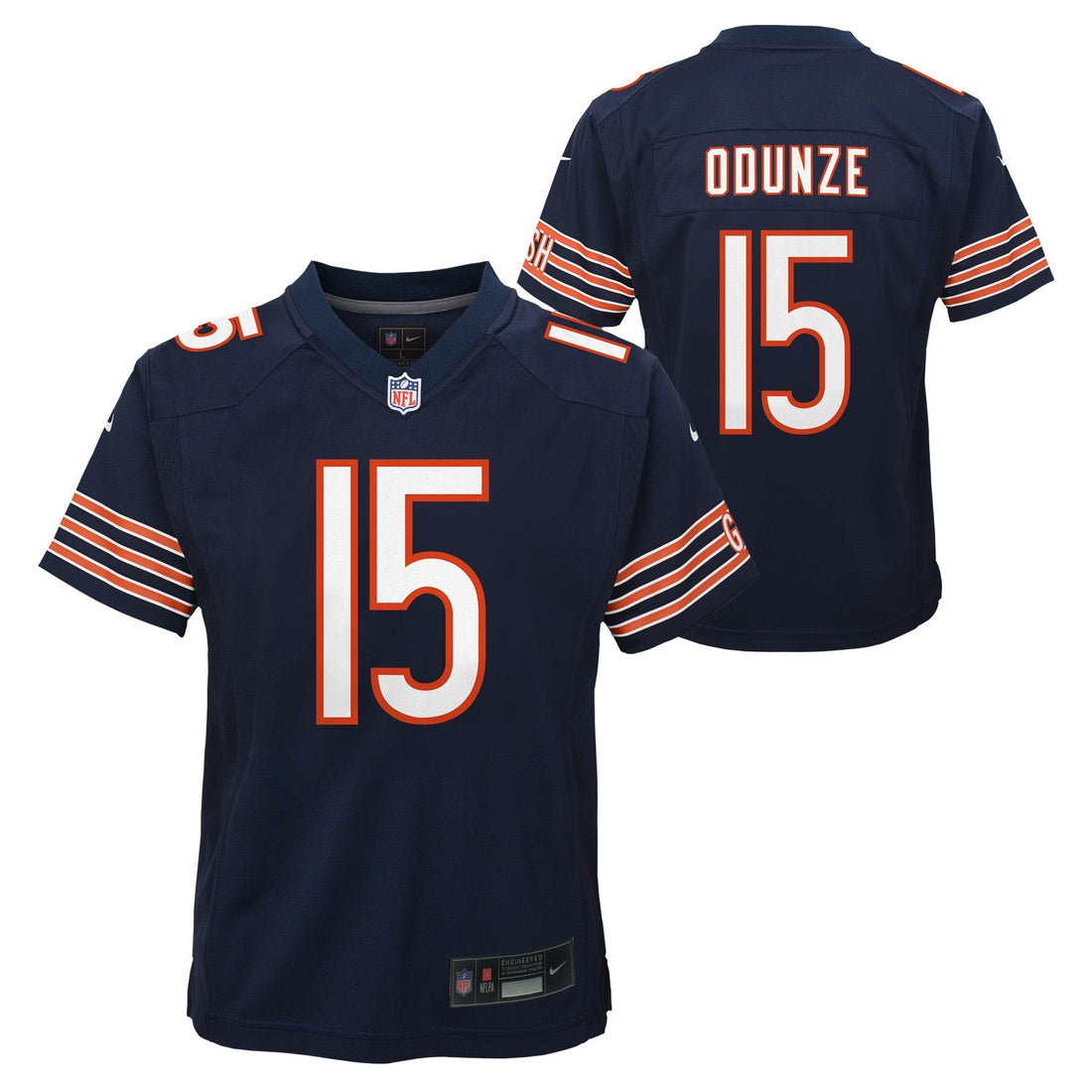 Youth Rome Odunze Chicago Bears Navy Nike Game Jersey
