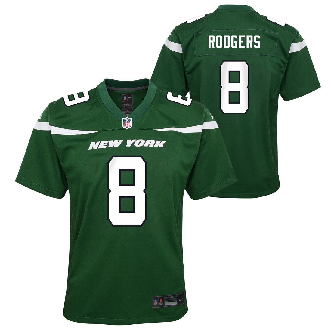 Preschool Aaron Rodgers New York Jets Nike Green Game Jersey