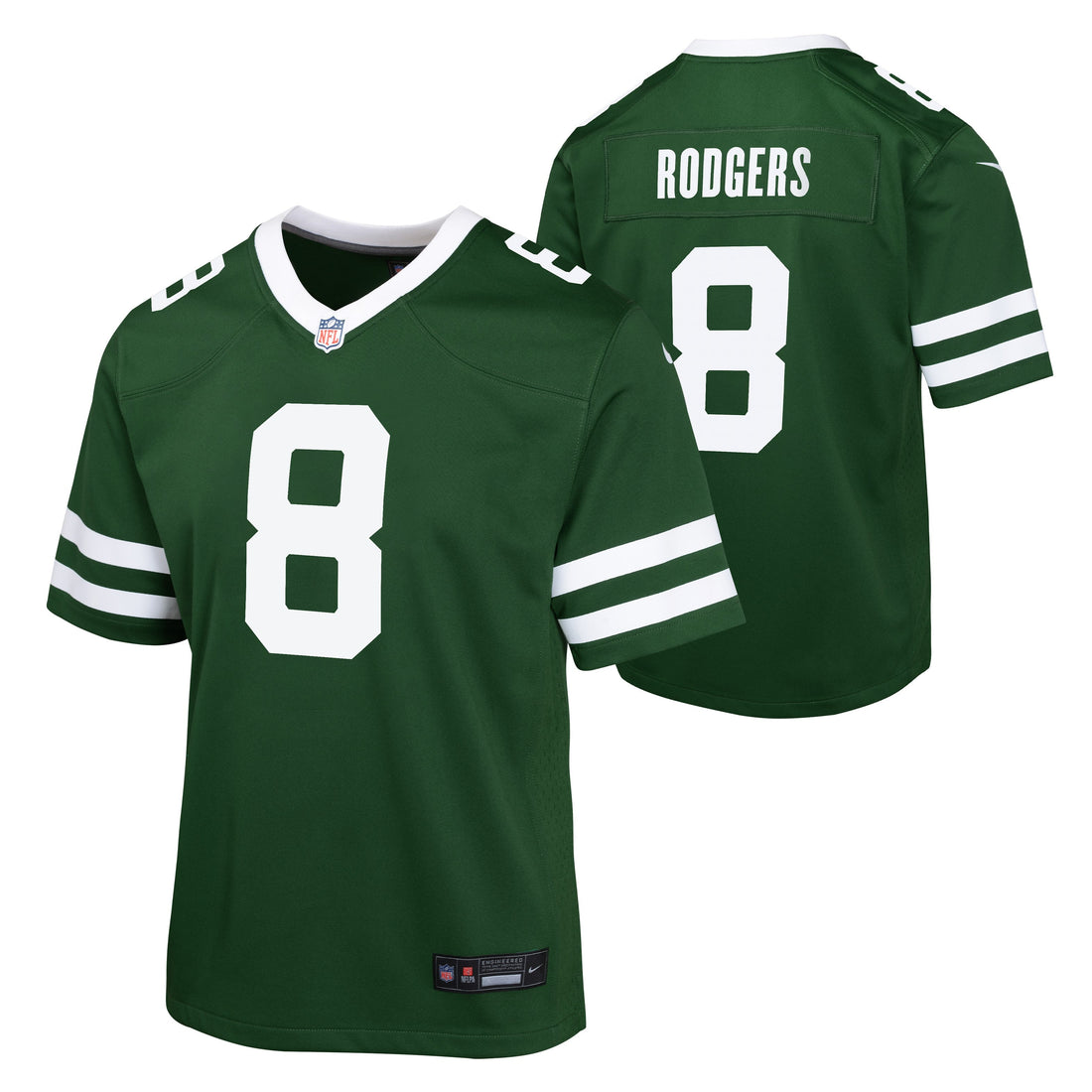 Youth Aaron Rodgers New York Jets 24 Nike Green Game Jersey