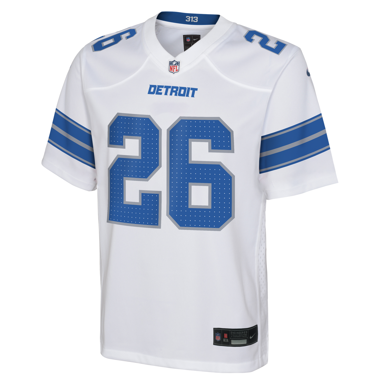 Youth Detroit Lions Jahmyr Gibbs Nike White Game Jersey