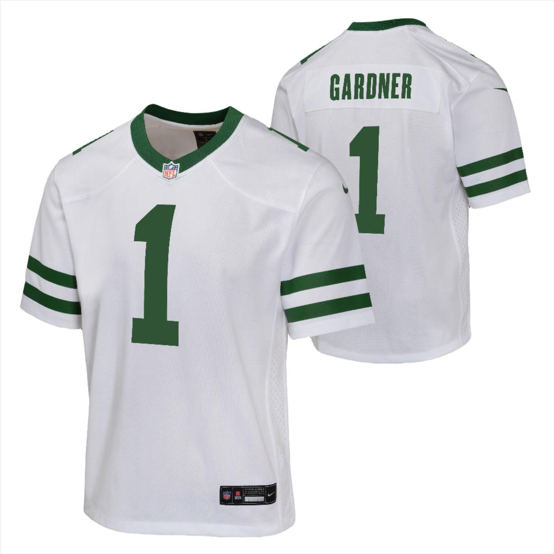 Youth Sauce Gardner New York Jets Nike White Game Jersey