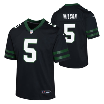 Youth Garrett Wilson New York Jets Nike Black Alternate Game Jersey