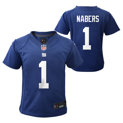 Toddler Malik Nabers New York Giants Royal Blue Nike Game Jersey