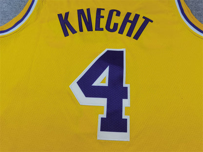 Los Angeles Lakers 4 Yellow Crew Neck Jersey NBA