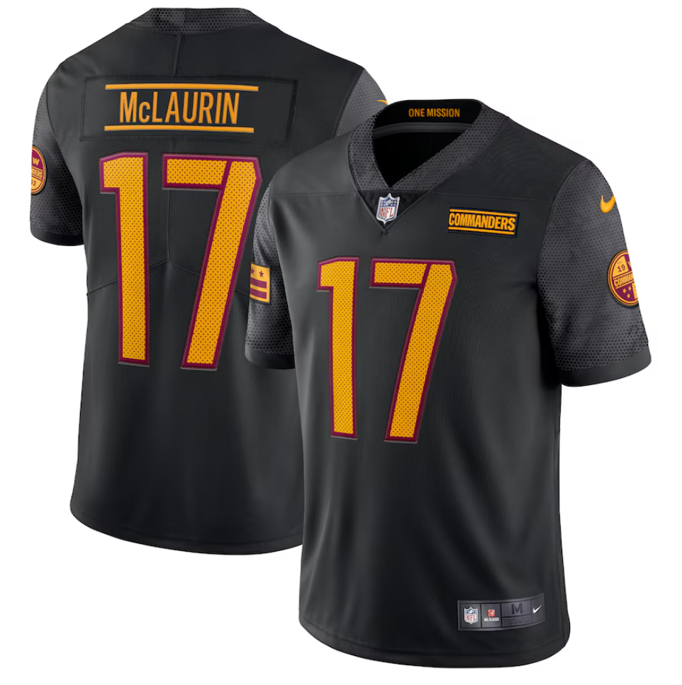 Washington Commanders 17 Black Commanders Jersey NFL