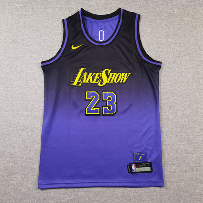 Los Angeles Lakers 23 Purple City Edition Jersey NBA