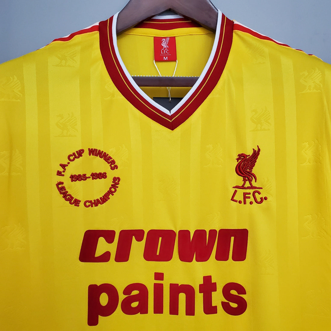1985 1986 Liverpool Yellow away kit