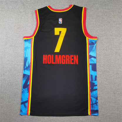 Oklahoma City Thunder 7 Black City Edition Jersey NBA