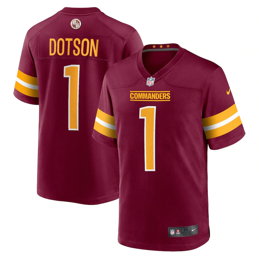 Washington Commanders 1 Red Commanders Jersey NFL
