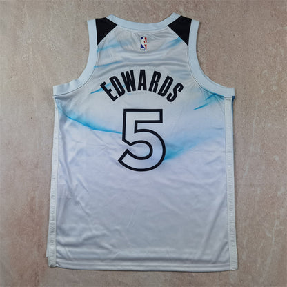 Minnesota Timberwolves 5 White City Edition Jersey NBA