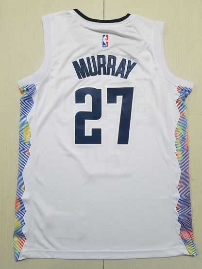 Denver Nuggets 27 New White City Jersey NBA