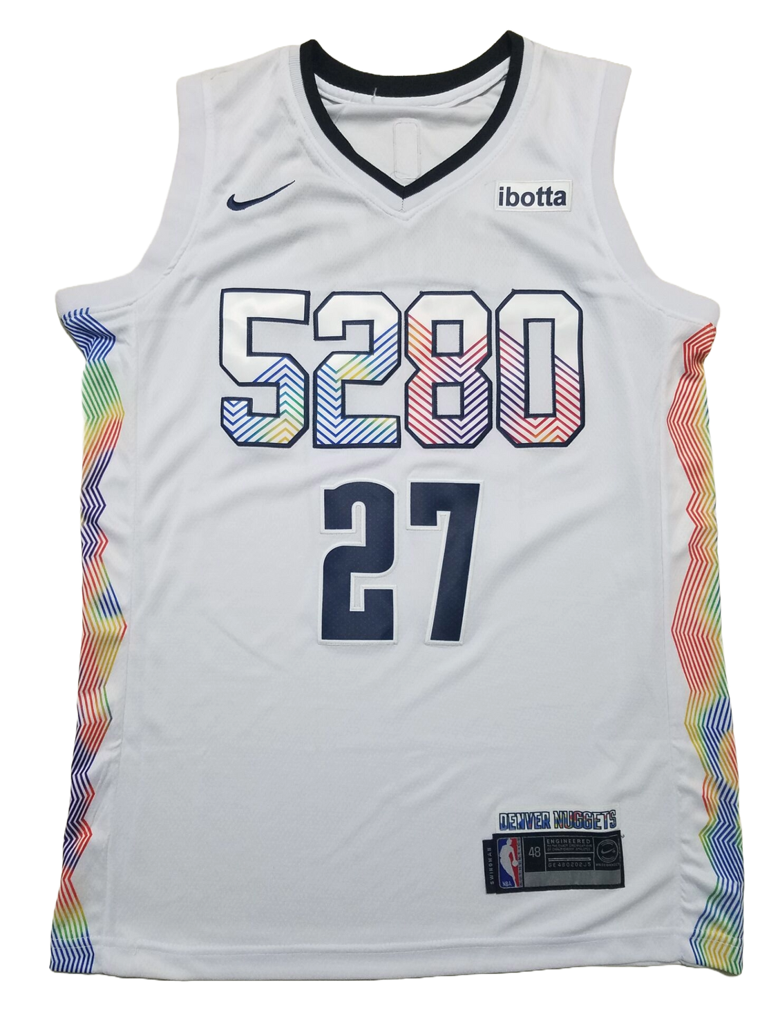 Denver Nuggets 27 New White City Jersey NBA