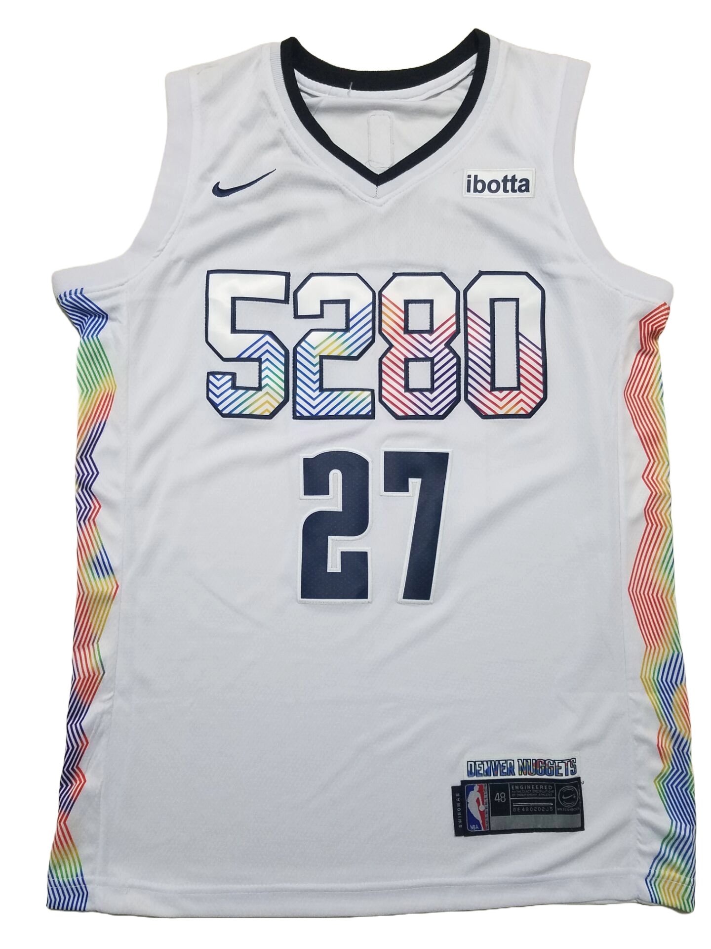 Denver Nuggets 27 New White City Jersey NBA