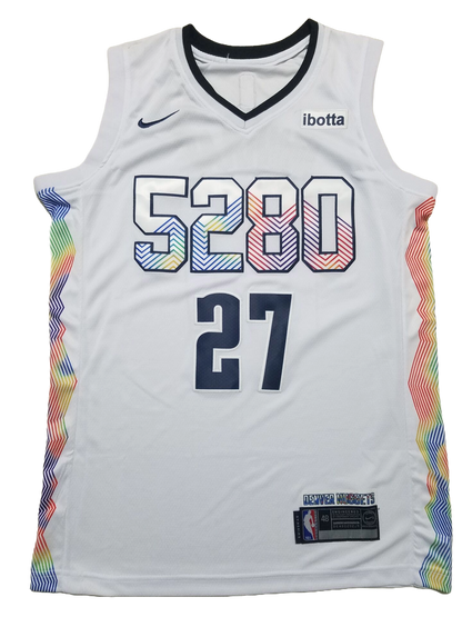Denver Nuggets 27 New White City Jersey NBA