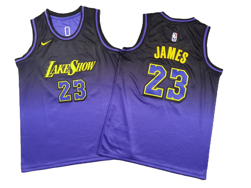 Los Angeles Lakers 23 Purple City Edition Jersey NBA