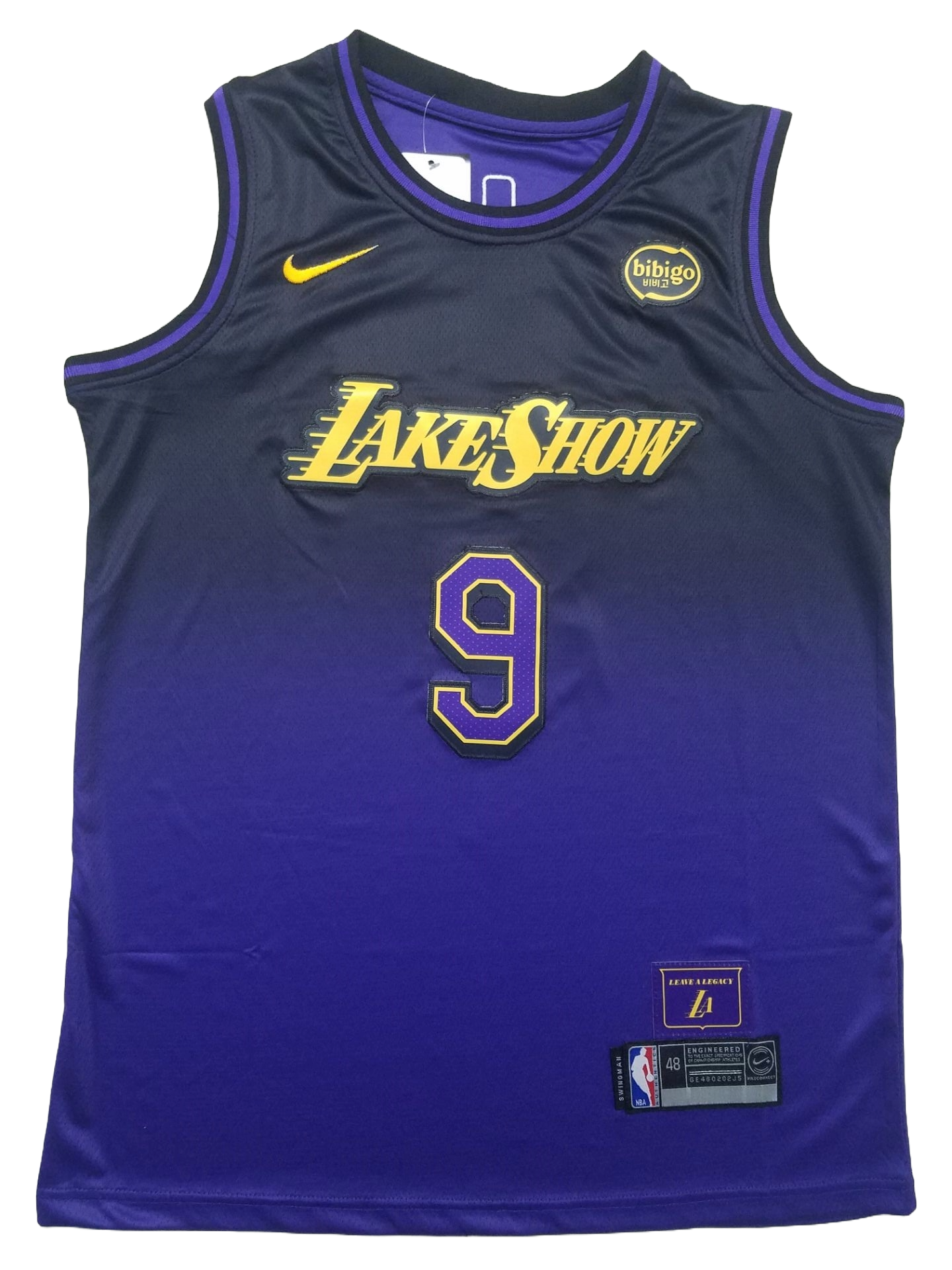 Los Angeles Lakers 9 Purple City Edition Jersey NBA