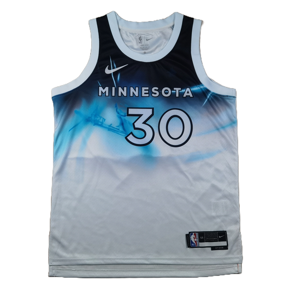 Minnesota Timberwolves 30 White City Edition Jersey NBA