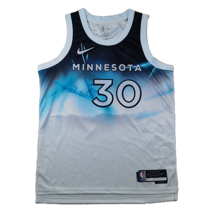Minnesota Timberwolves 30 White City Edition Jersey NBA