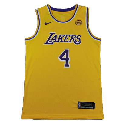 Los Angeles Lakers 4 Yellow Crew Neck Jersey NBA