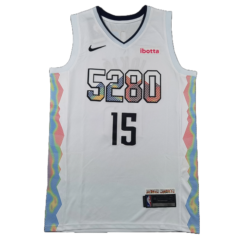 Denver Nuggets 15 White City Edition Jersey NBA