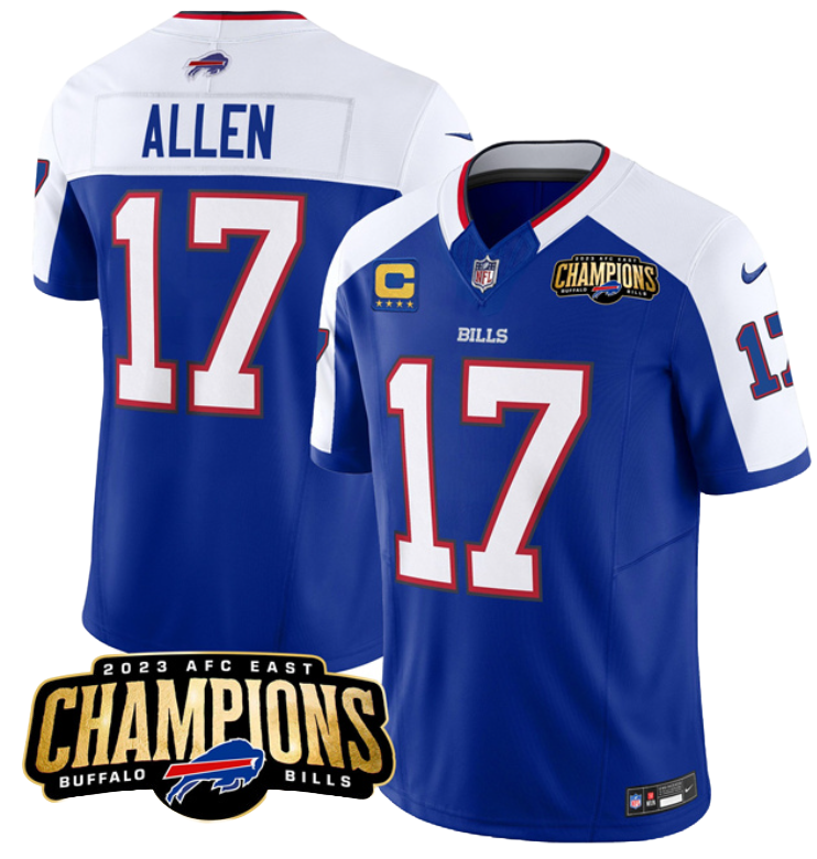 Buffalo Bills 17 White &amp; Blue Three Generations of Gratitude Jersey NFL